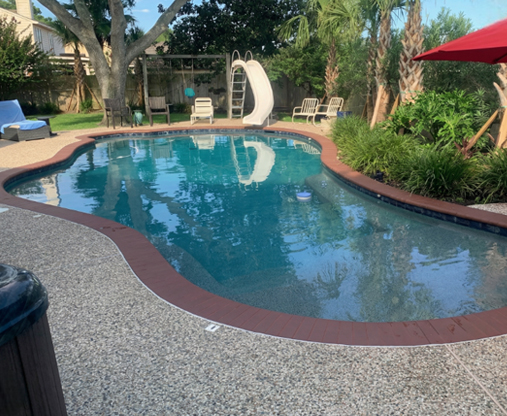 Pool before remodeling without modern design