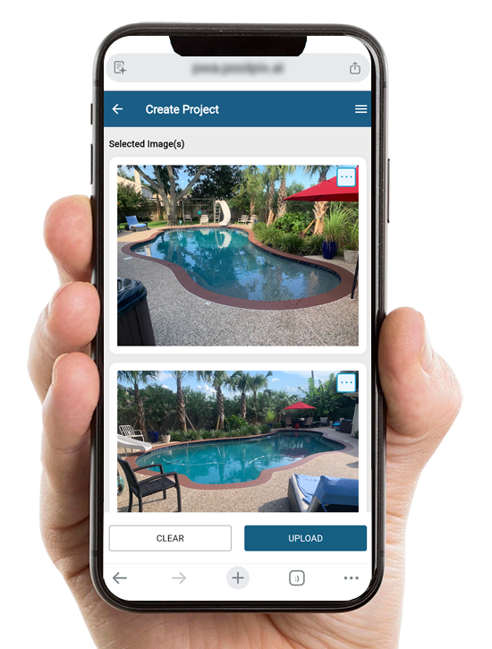 Take new photos or upload existing ones from any device
